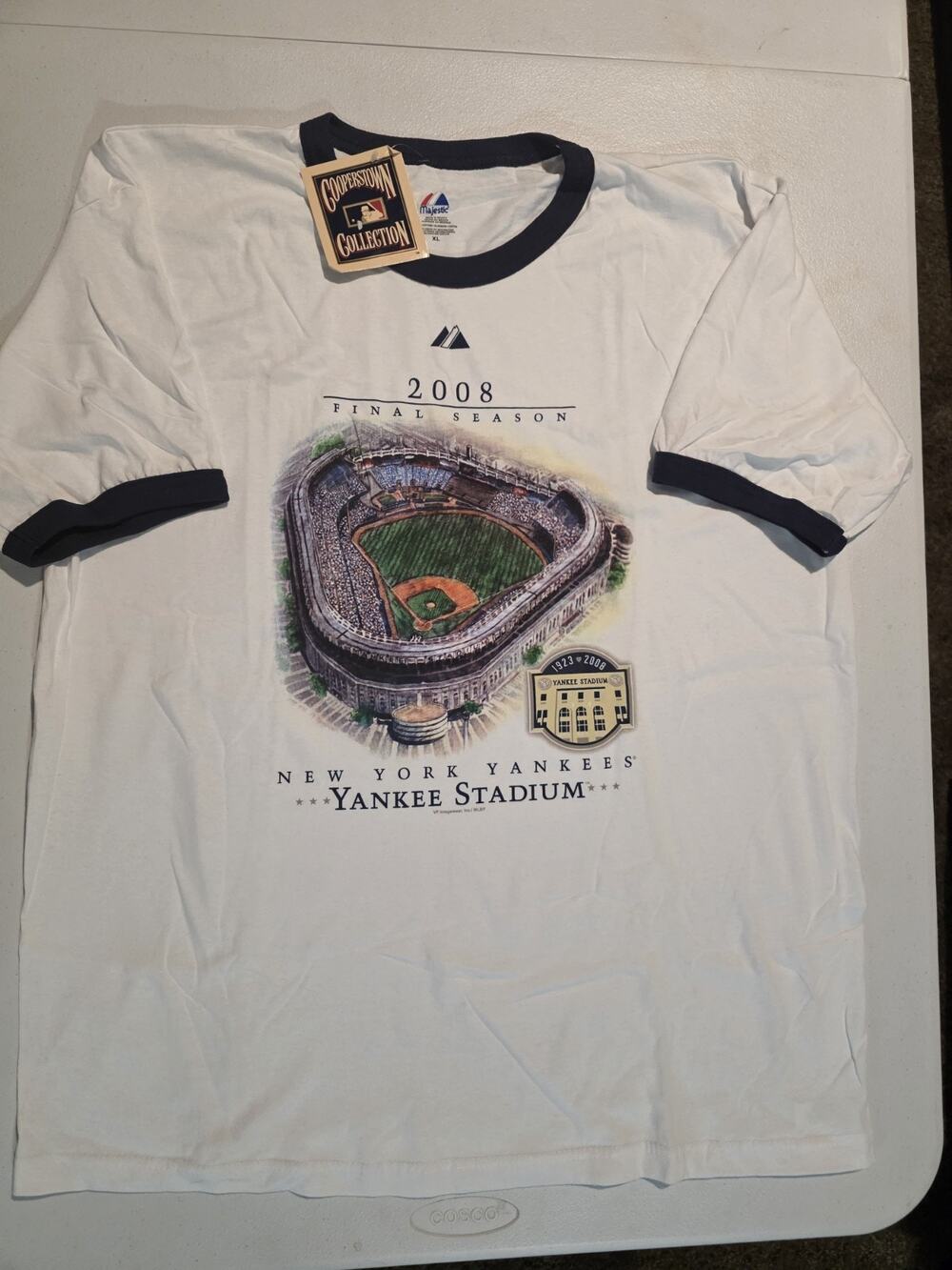 VTG 2008 NY Yankees Yankee Stadium Final Season T Shirt NWT Majestic XL MLB